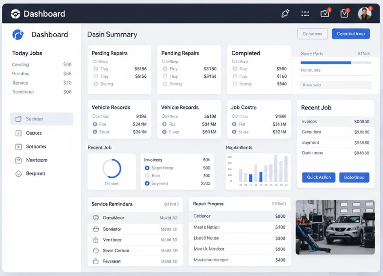 Workshop System dashboard screenshot preview